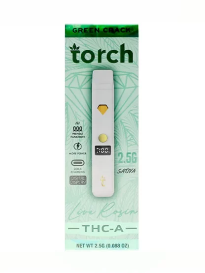 Green Crack Torch THC-A Live Rosin Disposable 2.5G
