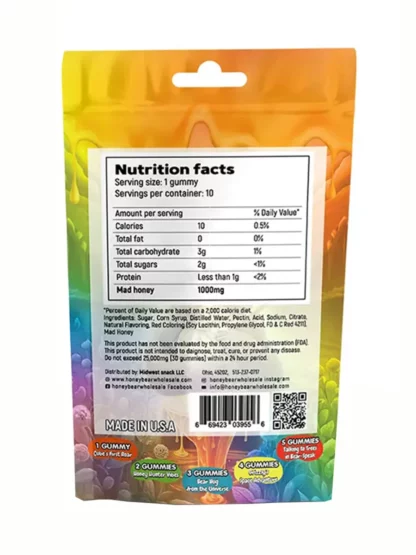 Honey Bear Gummy Rings Back