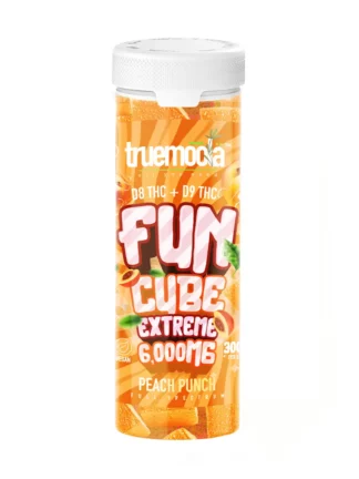 Peach Punch Truemoola Fun Cube Extreme D8+D9 Gummies 6000MG