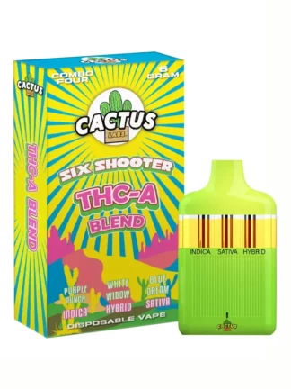 Purple Punch White Widow Blue Dream Cactus Labs Six Shooter THC-A Blend Disposable 6G