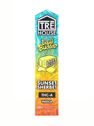 Sunset Sherbet Tre House THC-A Live Resin Liquid Budder Vape Pen 2G
