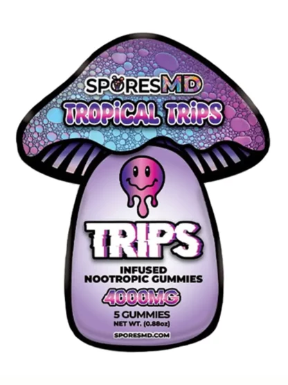 Tropical Trips SporesMD Trips Infused Nootropic Gummies 5Pcs