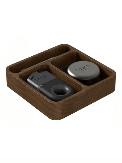 Vessel Ash Walnut & Concrete Ash Tray Open Side 2
