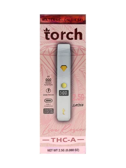 Watermelon Diesel Torch THC-A Live Rosin Disposable 2.5G