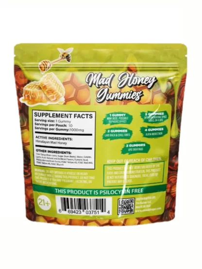 Apple Stoned Mad Honey Gummies 10000MG 10ct Back