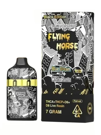 Blue Dream White Runtz Flying Horse Stoner Blend Black Edition Disposable 7G
