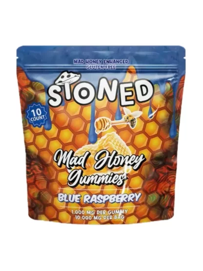 Blue Raspberry Stoned Mad Honey Gummies 10000MG 10ct