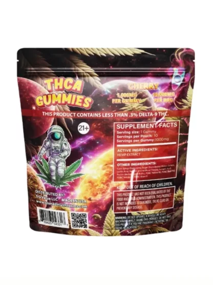 Cherry Stoned THC-A Gummies 10000MG Back