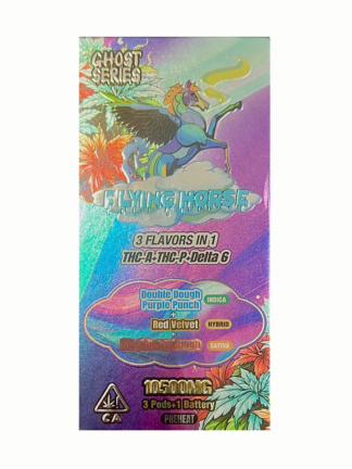 Double Dough Purple Punch Red Velvet Blackberry Flying Horse 3 in 1 Disposable 10500MG