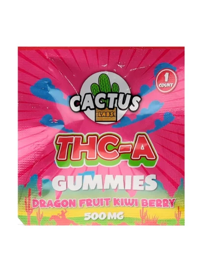 Dragon Fruit Kiwi Berry Cactus Labs THC-A Gummies 500mg