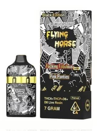 Fucking Fabulous Pink Panties Flying Horse Stoner Blend Black Edition Disposable 7G