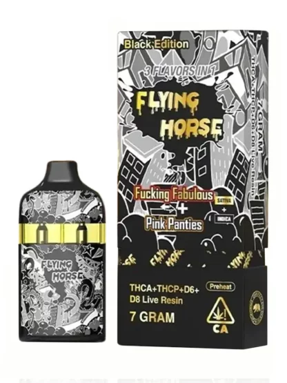 Fucking Fabulous Pink Panties Flying Horse Stoner Blend Black Edition Disposable 7G