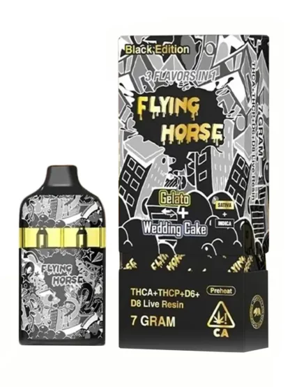 Gelato Wedding Cake Flying Horse Stoner Blend Black Edition Disposable 7G