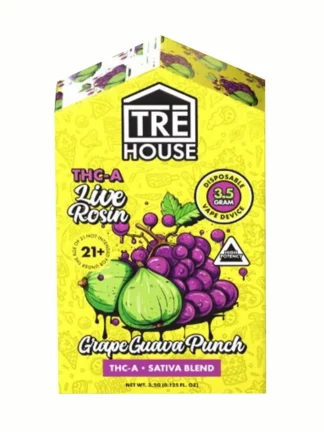 Grape Guava Punch TRE House THC-A Live Rosin Disposable 3.5G