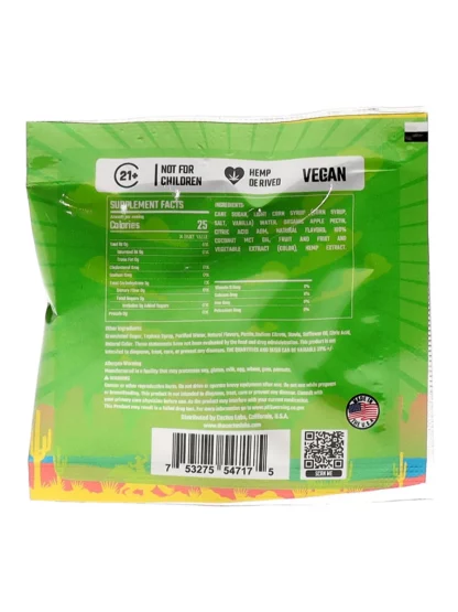 Green Apple Ice Cactus Labs THC-A Gummies 500mg Back