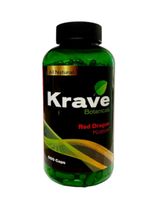 Krave Botanicals Red Dragon Kratom Capsules 500ct