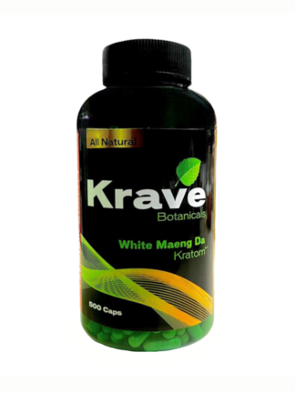 Krave Botanicals White Maeng Da Kratom Capsules 500ct