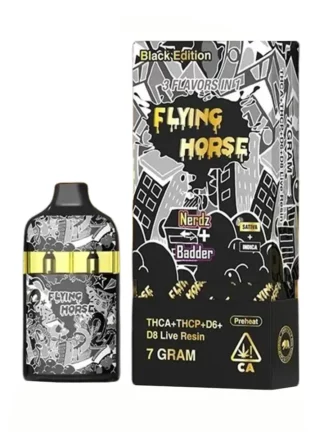 Nerdz Badder Flying Horse Stoner Blend Black Edition Disposable 7G