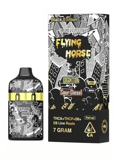 OG Kush Sour Diesel Flying Horse Stoner Blend Black Edition Disposable 7G