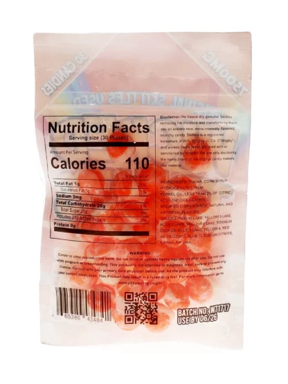 Orange Wicked Treats Freeze Dried Cnady 7500mg Back