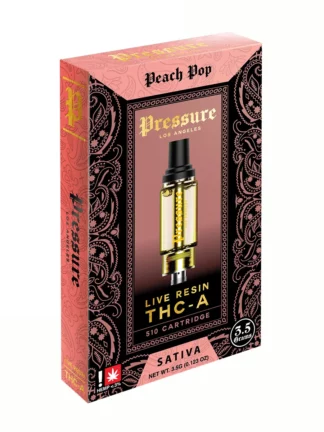 Peach Pop Pressure Live Resin THC-A 510 Cartridge 3.5G