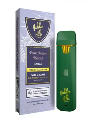 Pink Green Krack Hidden Hills Heady Blend THCA Ultra Disposables 2g