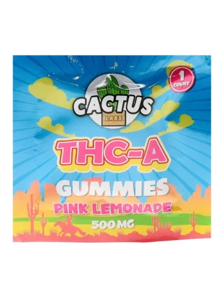 Pink Lemonde Cactus Labs THC-A Gummies 500mg