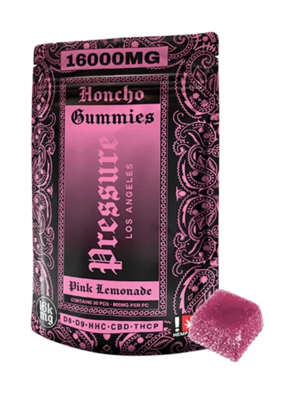 Pressure Honcho Gummies (20ct) 16000mg Pink Lemonade