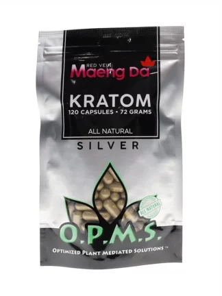 Red Vein Maeng Da OPMS Silver Kratom Capsules 120ct