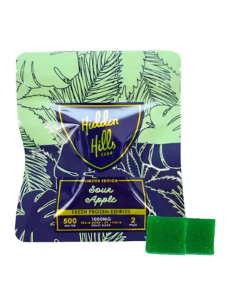 Sour Apple Hidden Hills Fresh Frozen Edibles 500 mg 2 ct