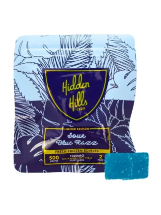Sour Blue Razz Hidden Hills Fresh Frozen Edibles 500 mg 2 ct