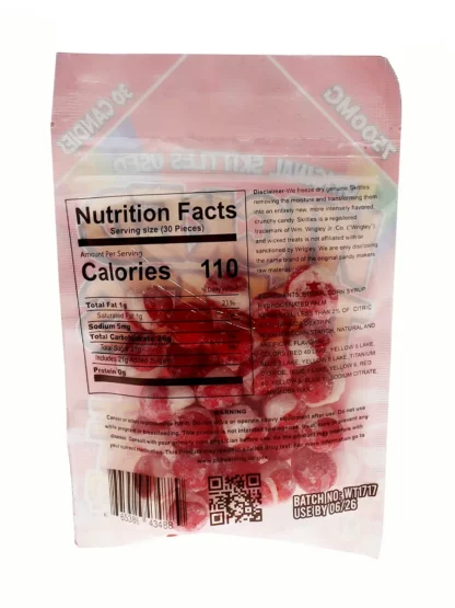 Strawberry Wicked Treats Freeze Dried Cnady 7500mg Back