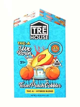 Texas Peach Cobbler TRE House THC-A Live Rosin Disposable 3.5G