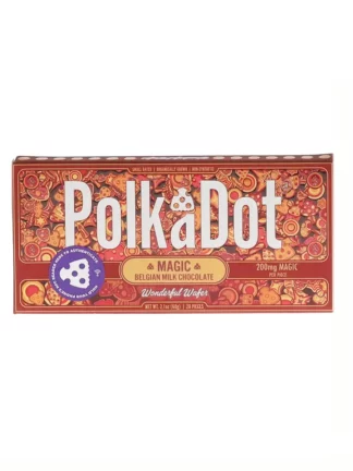 Wonderful Wafer PolkaDot Magic Mushroom Belgian White Chocolate 200mg Magic Per Piece