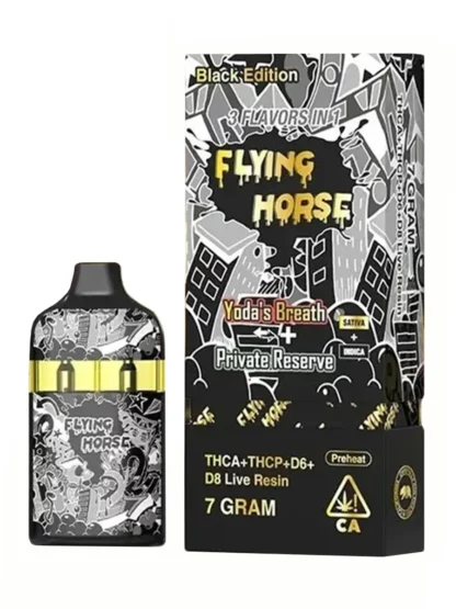 Yoda's Breath Private Reserve Flying Horse Stoner Blend Black Edition Disposable 7G