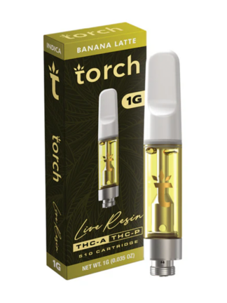 Banana Latte Torch Live Resin THC-A + THC-P 510 Cartridge 1G