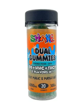 Blue Magic & Mango Haze Shake D8+HHC+THCP 2 Flavors in 1 Dual Gummies 6000mg