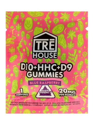 Blue Raspberry Tre House D10 + HHC + D9 Gummies 1ct