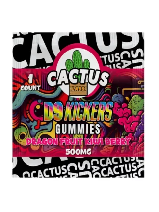 Dragon Fruit Kiwi Berry Cactus Labs Delta 9 Kickers Gummies 500mg
