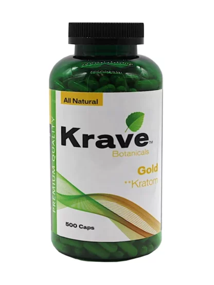 Krave Botanicals Gold Kratom Capsules 500ct