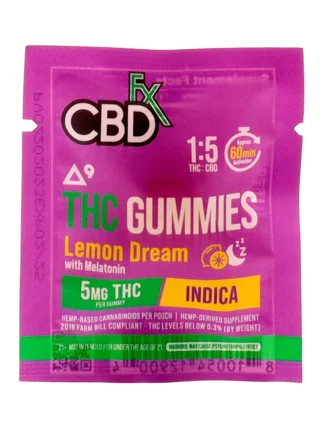 Lemon Dream CBDfx D9 THC Gummies 5mg