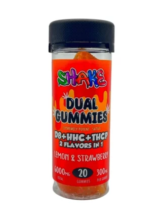 Lemon & Strawberry Shake D8+HHC+THCP 2 Flavors in 1 Dual Gummies 6000mg