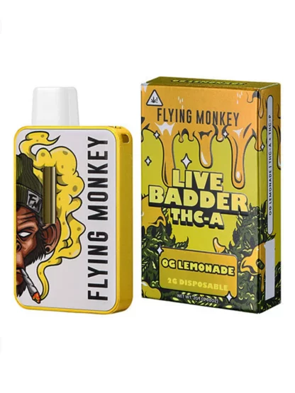 OG Lemonade Flying Monkey Live Badder THCA Disposable 2G