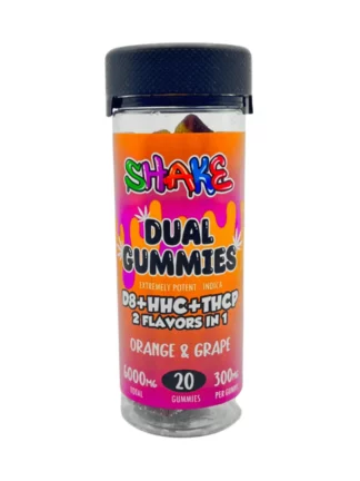 Orange & Grape Shake D8+HHC+THCP 2 Flavors in 1 Dual Gummies 6000mg