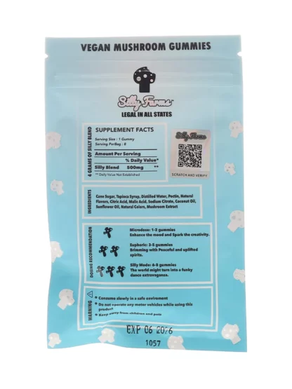 Paradise Punch Silly Farms Vegan Mushroom Gummies 4000MG Back