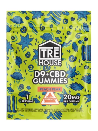 Peach Pear Tre House D9 + CBD Gummies 1ct