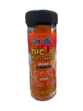 Peach Shake THC-A+D9+HHC Infused Gummies 6000mg
