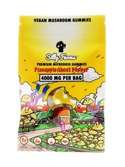 Pineapple Chost Pepper Silly Farms Vegan Mushroom Gummies 4000MG