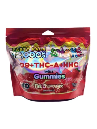 Pink Champagne Shake Party Pack Gummies 12000MG
