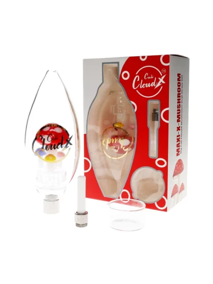 Red Maxi-X-Mushroom Big Cali CloudX Mushrum Oval Straw Set